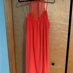 Vibrant Orange Sleeveless Dress